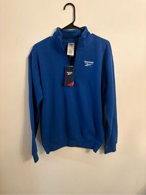 Reebok Royal Blue Quarter-Zip Pullover size small adult